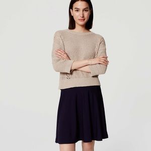 Loft knit circle skirt in navy